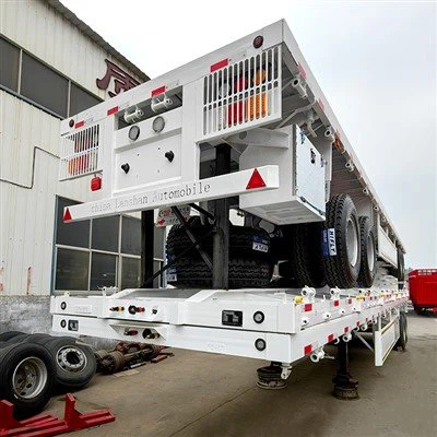 Wadah semi-trailer transportasi flatbed